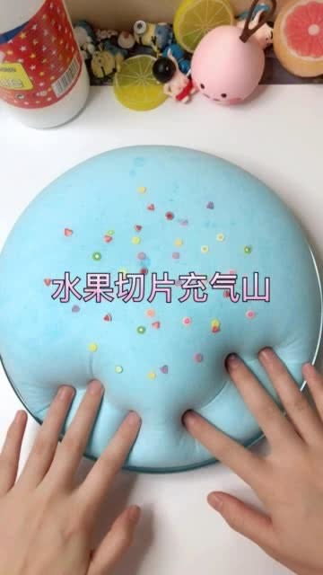 水果切片充气山,手感一级棒,玩一天都不腻