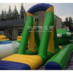 大型冲关产品水上漂浮物充气滑梯水上玩具组合厂家